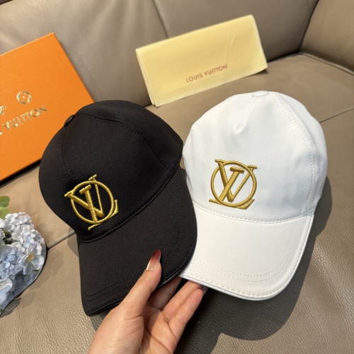 Louis Vuitton Classic Embroidered Logo Duck Tongue Hat Couple Versatile Baseball Hat 56CM