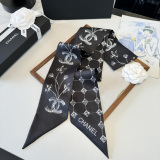 Chanel Twilly Versatile Twill Silk Scarf Size: 120 x 5 CM