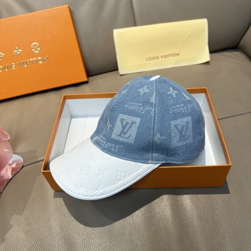 Louis Vuitton Classic Leather Cowboy Duck Tongue Hat Couple Versatile Baseball Hat 56CM