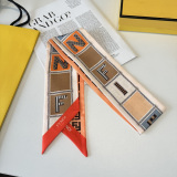 Fendi Fashion Versatile Double layer Hair Strap Silk Scarf Size: 120 x 6 CM