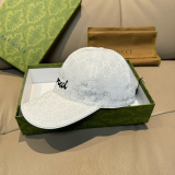 Gucci Classic Embroidered Logo Duck Tongue Hat Couple Versatile Baseball Hat 56CM