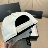 Chanel Classic Embroidered Logo Cowboy Duck Tongue Hat Couple Versatile Baseball Hat 56CM