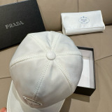 Prada Classic Inverted Triangle Logo Duck Tongue Hat Couple Versatile Baseball Hat 56CM