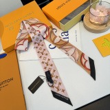 Louis Vuitton Twilly Double layer Hair Strap Silk Scarf Size: 120 x 5 CM