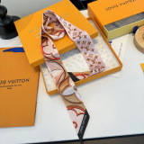 Louis Vuitton Twilly Double layer Hair Strap Silk Scarf Size: 120 x 5 CM