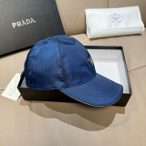 Prada Classic Inverted Triangle Logo Duck Tongue Hat Couple Versatile Baseball Hat 56CM