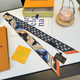 Louis Vuitton Twilly Double layer Hair Strap Silk Scarf Size: 120 x 5 CM