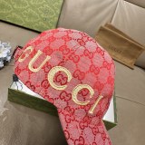 Gucci Classic Embroidered Logo Duck Tongue Hat Couple Versatile Baseball Hat 56CM