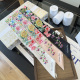 Dior Fashion Flower Double layer Hair Strap Double layer Silk Scarf Size: 100 x 6 CM
