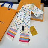 Louis Vuitton Fashion Versatile Double layer Hair Strap Silk Scarf Size: 120 x 6 CM