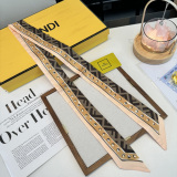 Fendi Fashion Versatile Hair Strap Silk Scarf Size: 120 x 5 CM