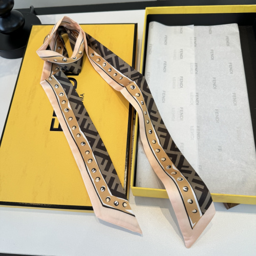 Fendi Fashion Versatile Hair Strap Silk Scarf Size: 120 x 5 CM
