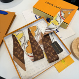 Louis Vuitton Twilly Double layer Hair Strap Silk Scarf Size: 120 x 5 CM