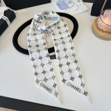 Chanel Twilly Versatile Twill Silk Scarf Size: 120 x 5 CM