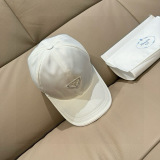 Prada Classic Inverted Triangle Logo Duck Tongue Hat Couple Versatile Baseball Hat 56CM