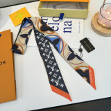 Louis Vuitton Twilly Double layer Hair Strap Silk Scarf Size: 120 x 5 CM