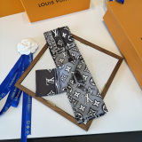 Louis Vuitton Fashion Versatile Double layer Hair Strap Silk Scarf Size: 120 x 6 CM
