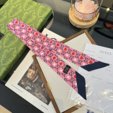 Gucci Fashion Twilly Hair Strap Double layer Silk Scarf Size: 120 x 5 CM