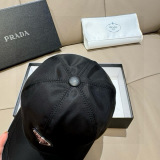 Prada Classic Inverted Triangle Logo Duck Tongue Hat Couple Versatile Baseball Hat 56CM