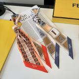 Fendi Fashion Versatile Double layer Hair Strap Silk Scarf Size: 120 x 6 CM