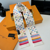 Louis Vuitton Fashion Versatile Double layer Hair Strap Silk Scarf Size: 120 x 6 CM