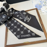 Chanel Twilly Versatile Twill Silk Scarf Size: 120 x 5 CM
