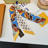Louis Vuitton Twilly Double layer Hair Strap Silk Scarf Size: 120 x 5 CM