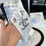 Chanel Twilly Versatile Twill Silk Scarf Size: 120 x 5 CM