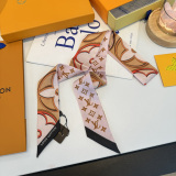 Louis Vuitton Twilly Double layer Hair Strap Silk Scarf Size: 120 x 5 CM