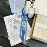 Dior Fashion Flower Double layer Hair Strap Double layer Silk Scarf Size: 100 x 6 CM