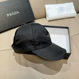 Prada Classic Inverted Triangle Logo Duck Tongue Hat Couple Versatile Baseball Hat 56CM