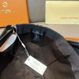 Louis Vuitton Classic Leather Cowboy Duck Tongue Hat Couple Versatile Baseball Hat 56CM
