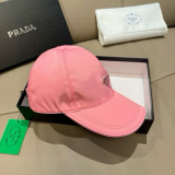 Prada Classic Inverted Triangle Logo Duck Tongue Hat Couple Versatile Baseball Hat 56CM
