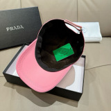 Prada Classic Inverted Triangle Logo Duck Tongue Hat Couple Versatile Baseball Hat 56CM
