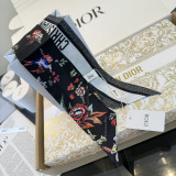 Dior Fashion Flower Double layer Hair Strap Double layer Silk Scarf Size: 100 x 6 CM