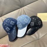 Louis Vuitton Classic Leather Cowboy Duck Tongue Hat Couple Versatile Baseball Hat 56CM