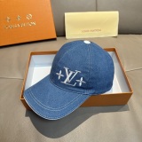 Louis Vuitton Classic Embroidered Logo Duck Tongue Hat Couple Versatile Baseball Hat 56CM