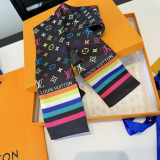Louis Vuitton Fashion Versatile Double layer Hair Strap Silk Scarf Size: 120 x 6 CM