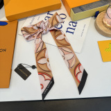 Louis Vuitton Twilly Double layer Hair Strap Silk Scarf Size: 120 x 5 CM