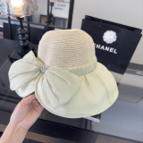 Chanel New Fashion Bow Basin Hat Sunshade Cap 57CM