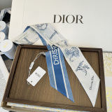 Dior Fashion Flower Double layer Hair Strap Double layer Silk Scarf Size: 100 x 6 CM