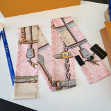 Louis Vuitton Fashion Versatile Double layer Hair Strap Silk Scarf Size: 120 x 6 CM