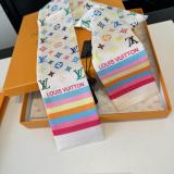 Louis Vuitton Fashion Versatile Double layer Hair Strap Silk Scarf Size: 120 x 6 CM
