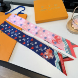 Louis Vuitton Fashion Versatile Double layer Hair Strap Silk Scarf Size: 110 x 5 CM