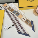 Fendi Fashion Versatile Double layer Hair Strap Silk Scarf Size: 120 x 6 CM