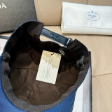 Prada Classic Inverted Triangle Logo Duck Tongue Hat Couple Versatile Baseball Hat 56CM