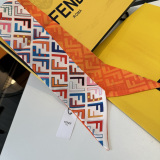 Fendi Fashion Versatile Double layer Hair Strap with Diagonal Silk Scarf Size: 110 x 6 CM