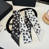 Chanel Twilly Versatile Twill Silk Scarf Size: 110 x 5 CM