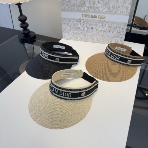 Dior New Fashion Classic Empty Top Sunshade Cap 57CM