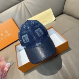 Louis Vuitton Classic Leather Cowboy Duck Tongue Hat Couple Versatile Baseball Hat 56CM